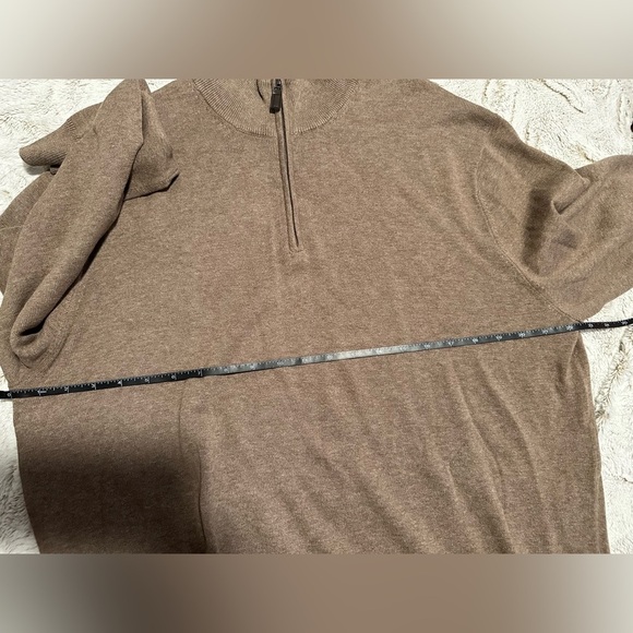 Jos. A. Bank Traveler 100% Pima Cotton Mock Neck Zip-Up Sweater - Picture 8 of 9